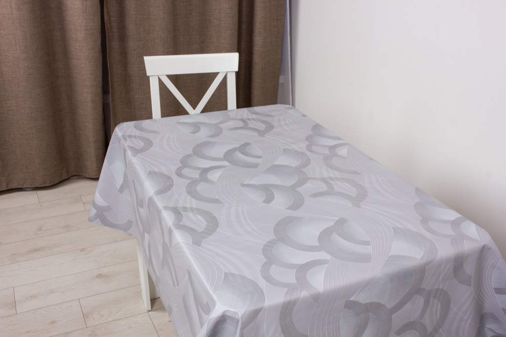 Клеенка ПВХ Camelia Серебряная чешуя 140см нетканая основа 326/7  15466