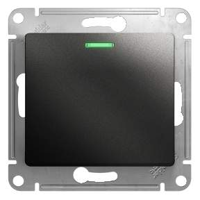 Выключатель SE Glossa  Антрацит  1-кл СП 10А IP20 10AX  с подсветк.GSL000713