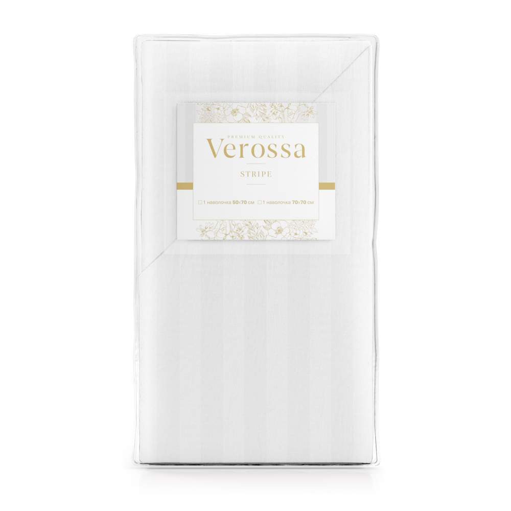 VEROSSA Stripe полоса 1*1 Набор наволочек 50/70см 2шт белые рис.00 ROYAL НН00001 195891