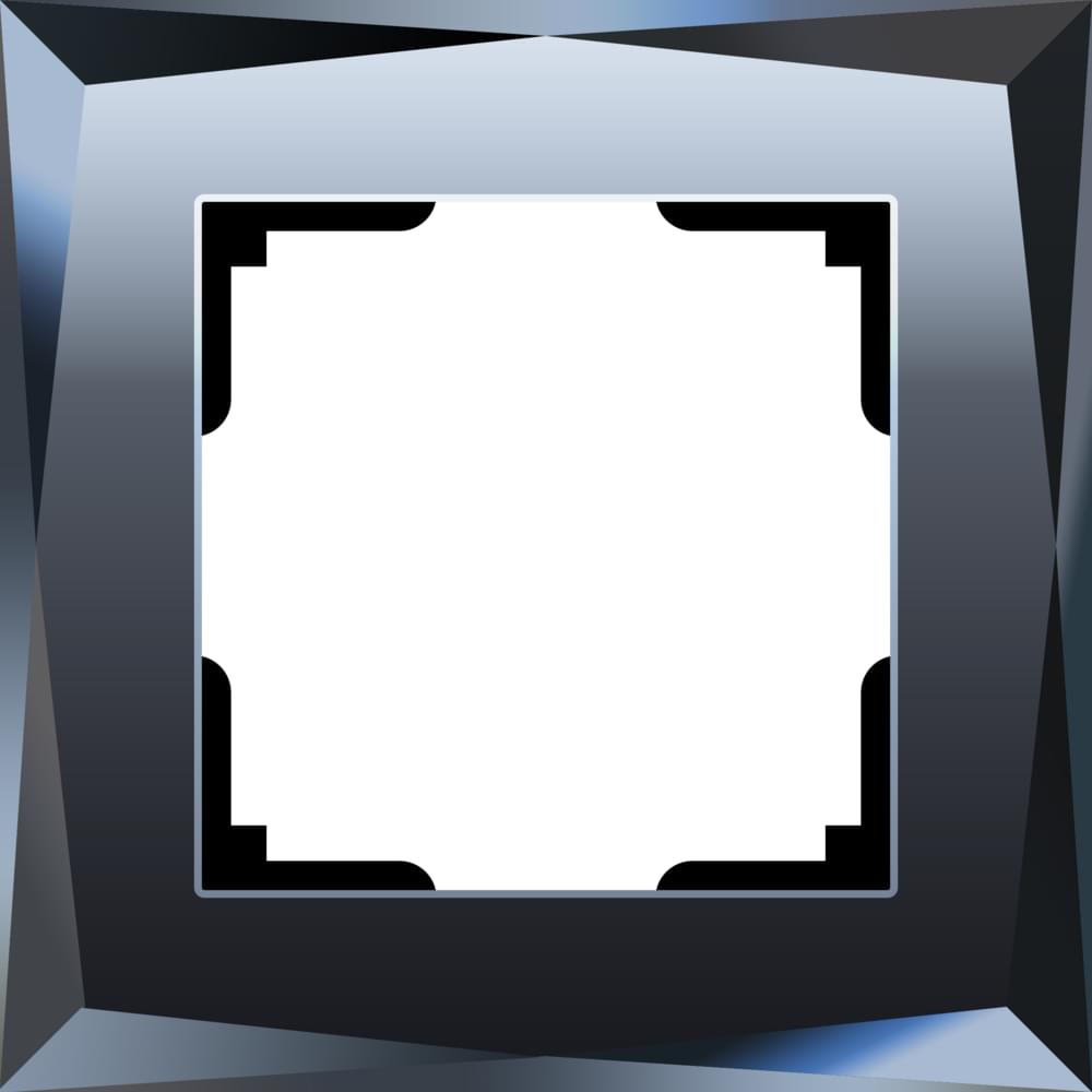 Рамка  Frame чёрная 1-м  WL08-01 Стекло Diamant - W0011208