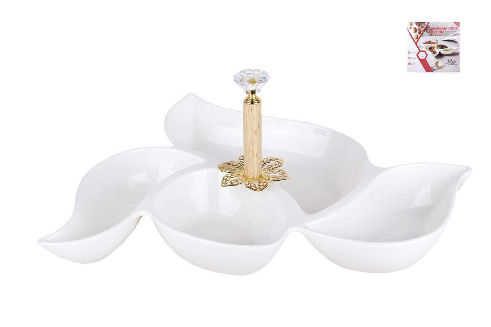 КОРАЛЛ Менажница ZD20227 4х-секционная 23см 