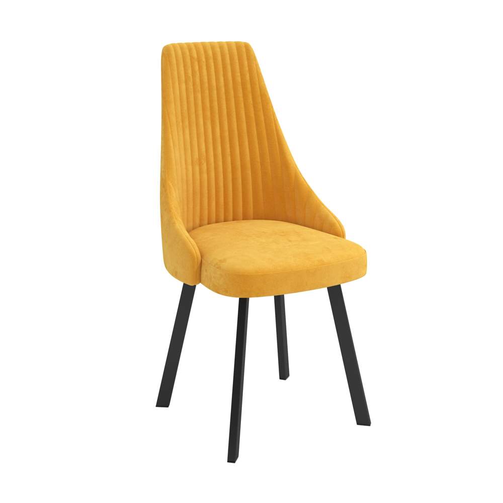 Стул Лион (велюр тенерифе куркума/металл черный)