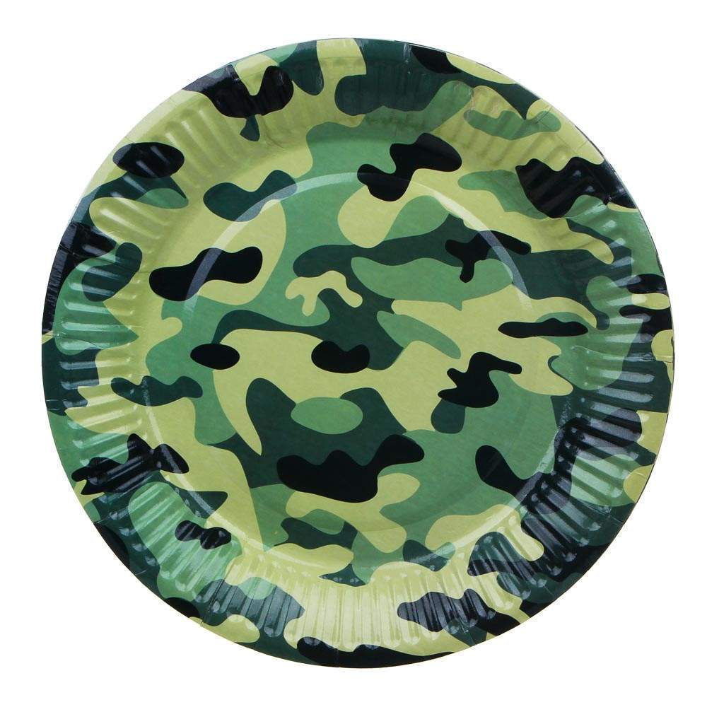 КАПИТАН ВЕСЕЛЬЧАК Набор бумажных тарелок 530-342 Камуфляж 18см 6шт  