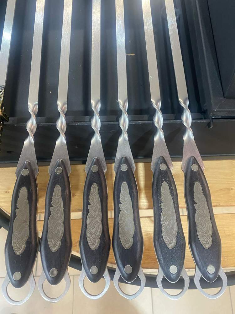 Шампур SV-2  500 мм темный,с накладками из ясеня