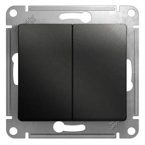 Выключатель SE Glossa  Антрацит  2-кл СП 10А IP20 10AX  GSL000751