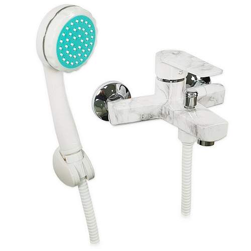 Смеситель BRIMIX  586  в ванную АБС-Белый Мрамор