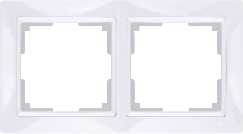Рамка  Frame белая 2-м  WL03-02 basic Пластик Snabb - W0022001