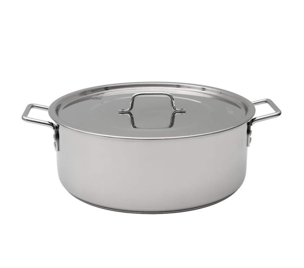 КАТУНЬ Общепит Кастрюля 16л d40 h15 низкая с мет.крышкой нерж.тройное дно КТ-ОБ-16 КН