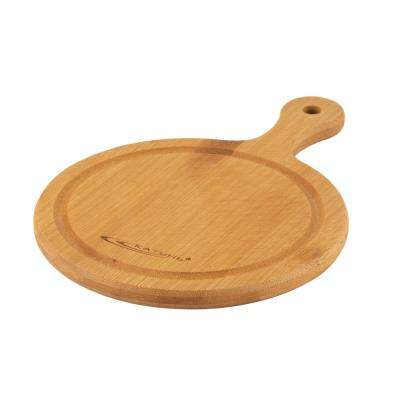 КАТУНЬ бамбук Доска для подачи круглая с ручкой 21,5х15х1см КТ-СД-КР-088