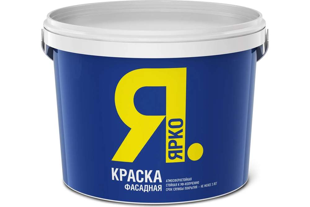Краска ЯРКО фасадная белая ведро 2,5 кг