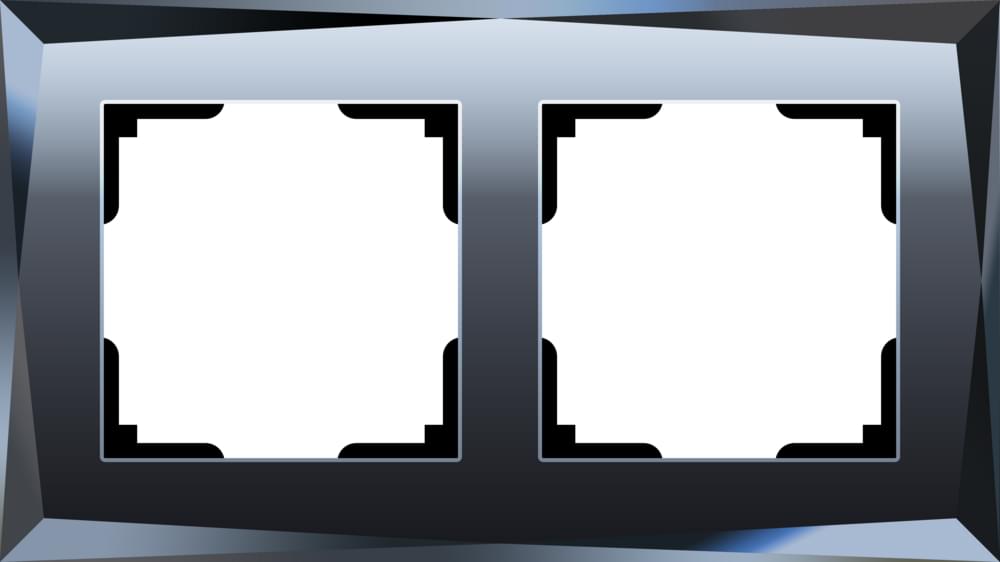 Рамка  Frame чёрная 2-м  WL08-02 Стекло Diamant - W0021208