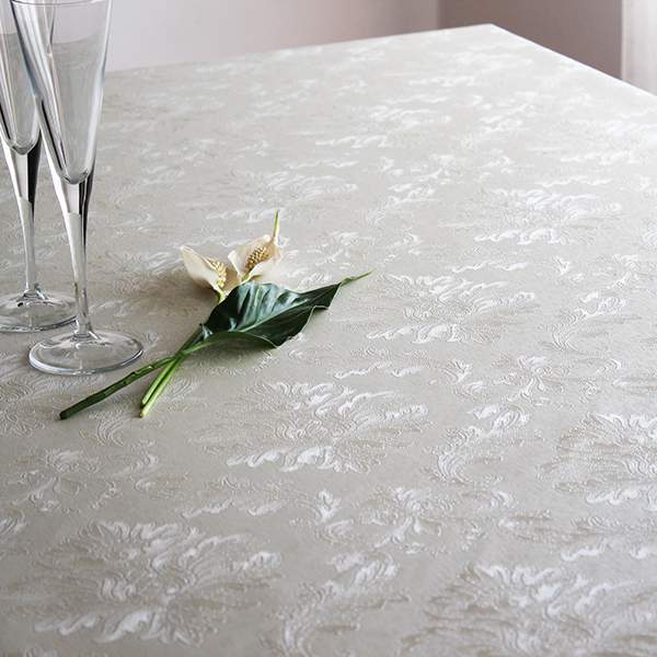 Клеенка ПВХ Polyline Турмалин белый 140см тканевая основа Protec Textil PLKC461-WH /6798 