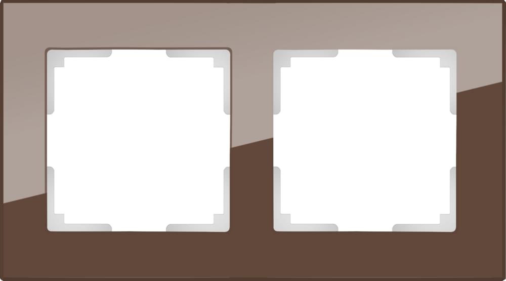 Рамка  Frame мокко 2-м  WL01-02 Стекло Favorit - W0021118