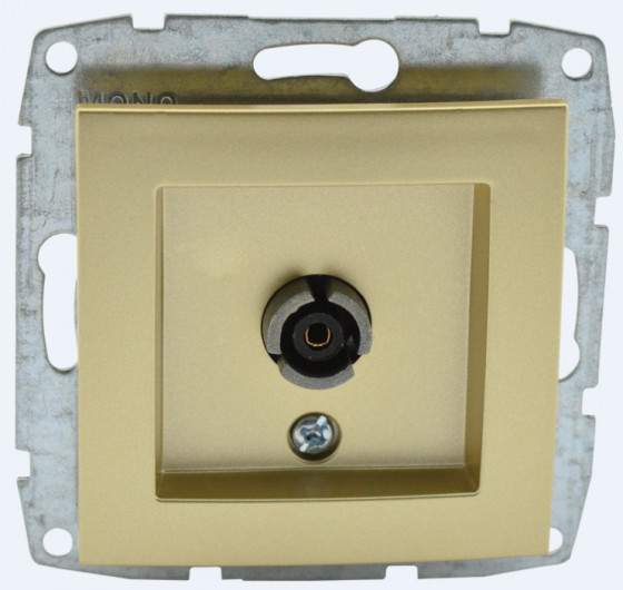 Розетка Mono  500-002205-137  Титан TV проходн. с экраном с/п L/D