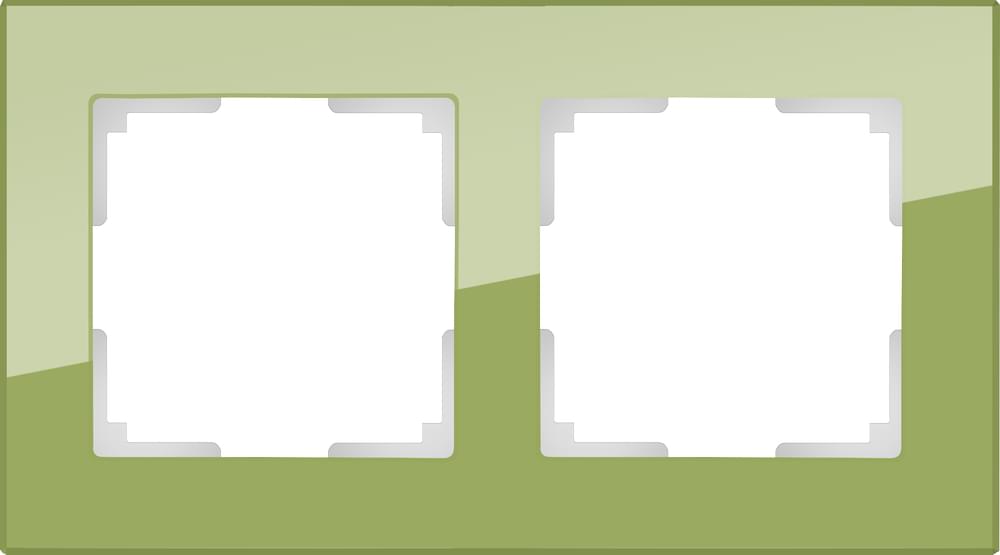 Рамка  Frame фисташковая 2-м  WL01-02 Стекло Favorit - W0021116
