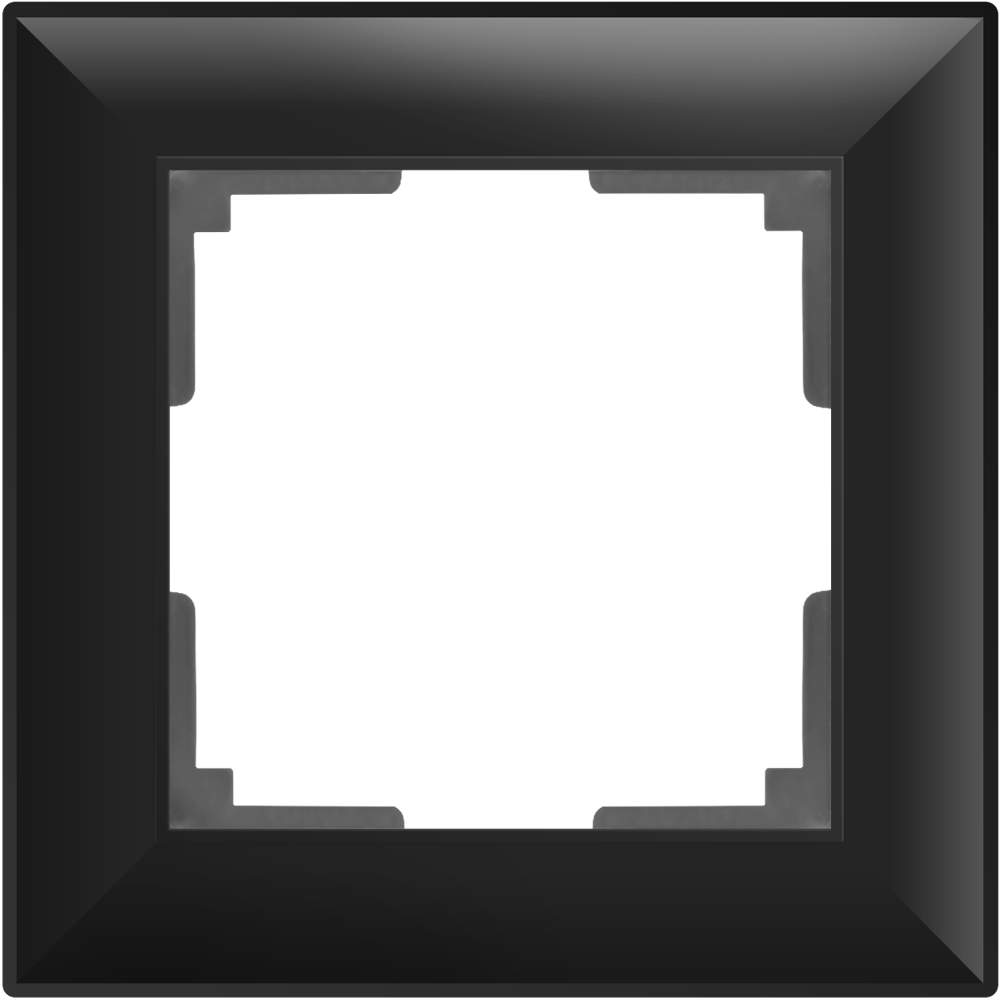 Рамка  Frame чёрная мат. 1-м  WL14-01 Пластик Fiore - W0012208