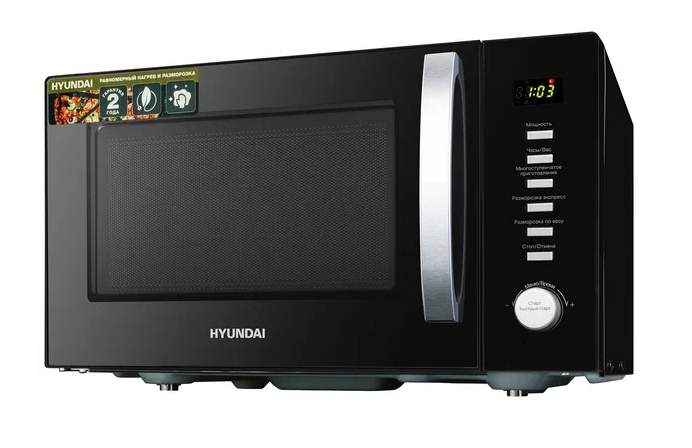 Микроволновая печь HYUNDAI HYM-D3028 черный/ серебристый