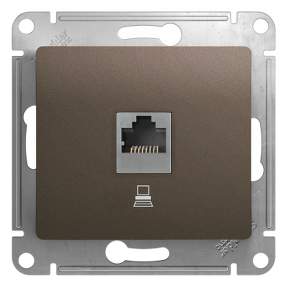 Розетка SE Glossa  Шоколад  RJ45  компьют. 1-м  кат.5е  GSL000881К