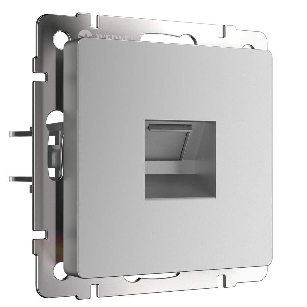 Розетка  Frame ТЛФ RJ-11  серебро WL06-RJ-11