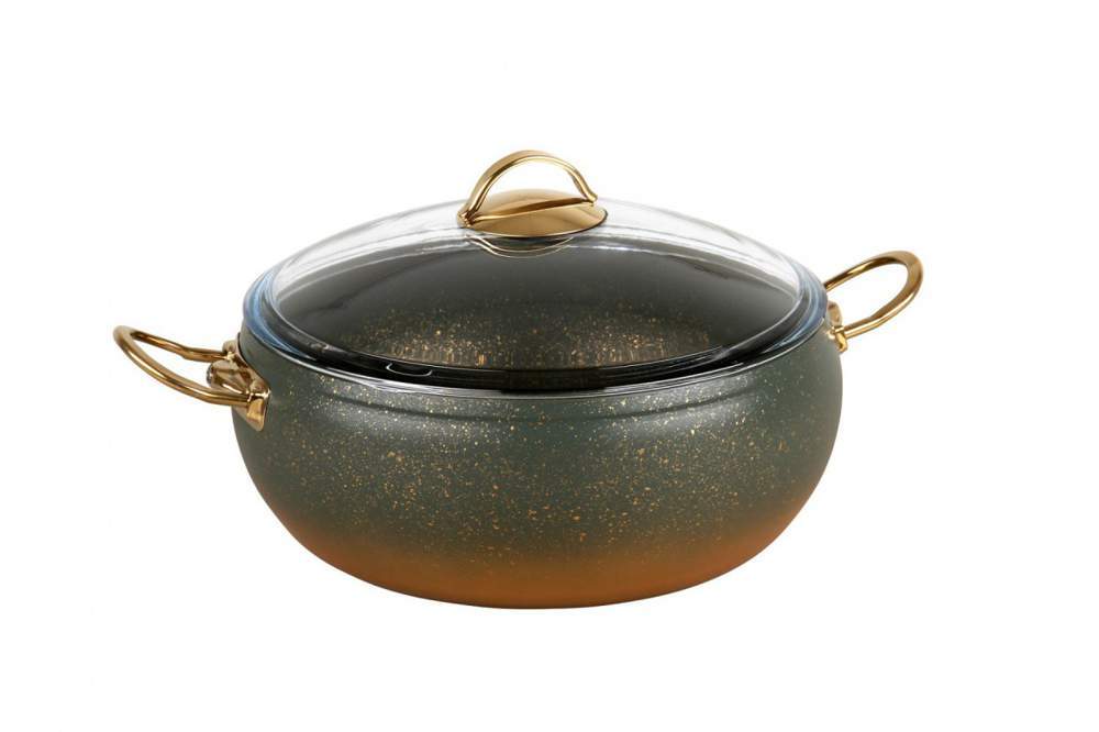 O.M.S. Olive Кастрюля 3141-IND-22 Olv 3,5л 22х10см индукция АП покрытие