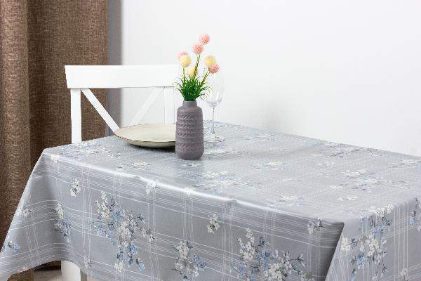 Клеенка ПВХ Sale & Pepe Клеменс серая 140см 566/7 нетканая основа Borsa 11124