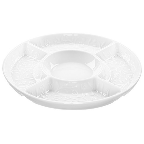 ELAN GALLERY Веточки-цветочки Менажница 630066 5-ти секционная 26х26х2,5см