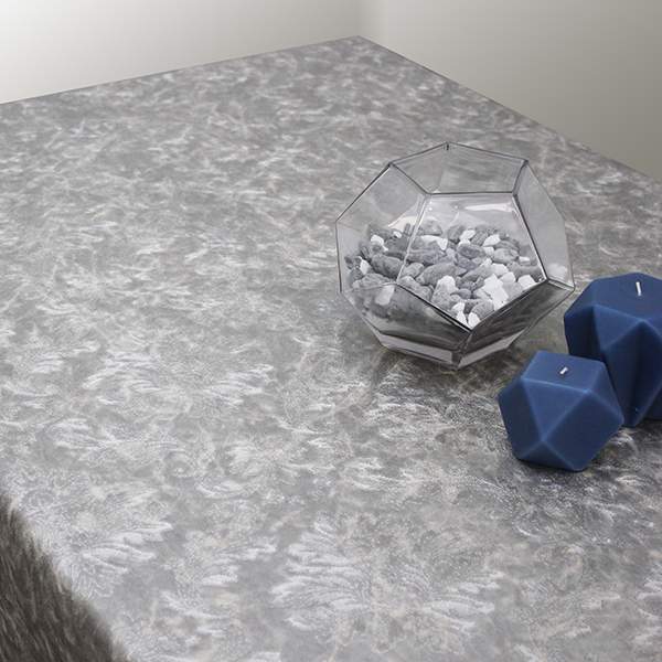 Клеенка ПВХ Polyline Турмалин платина 140см тканевая основа Protec Textil PLKC461-SI /6797