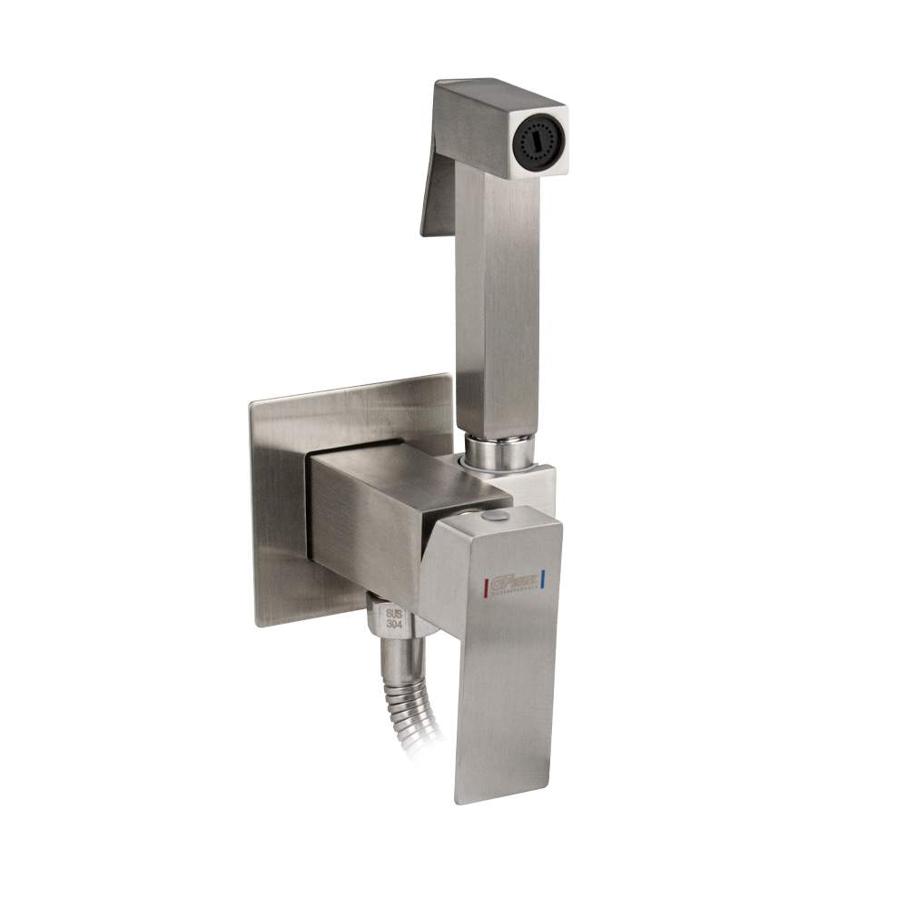 Смеситель GFmark  20725  с квадрат.лейкой Сатин