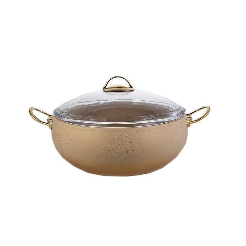 O.M.S. Cream Кастрюля 3141-IND-24 CRM 4,5л 24х10,5см индукция АП покрытие