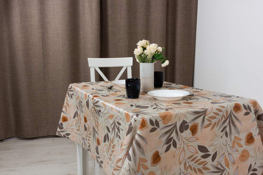 Клеенка ПВХ Camelia Гербарий 140см нетканая основа Borsa 564/5 /12918