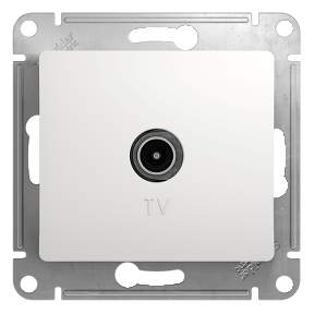 Розетка SE Glossa  Бел. TV одиночная 1DB  SE GSL000191