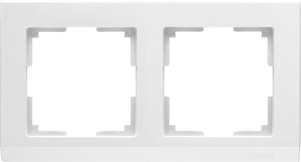 Рамка  Frame белая 2-м  WL04-02-white Пластик матовый Stark - W0021801
