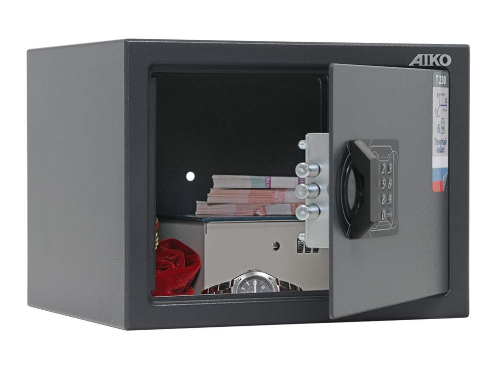 Сейф Aiko T-230 EL мебельный,замок электронный кодовый 230x310x250мм
