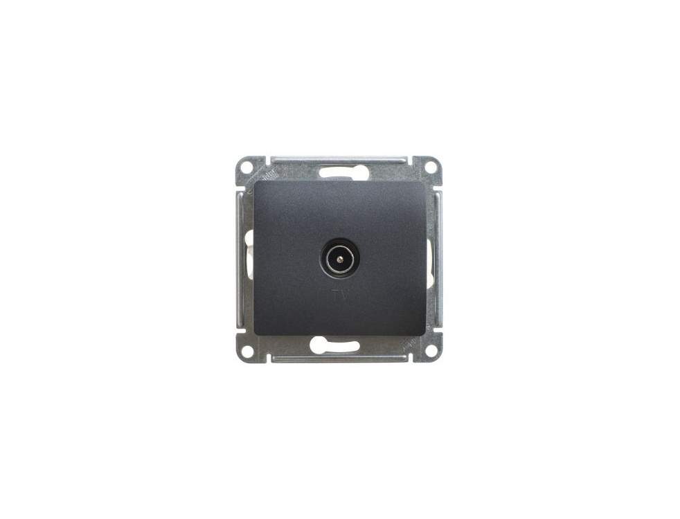 Розетка SE Glossa  Графит  TV оконечная 1DB  GSL001391