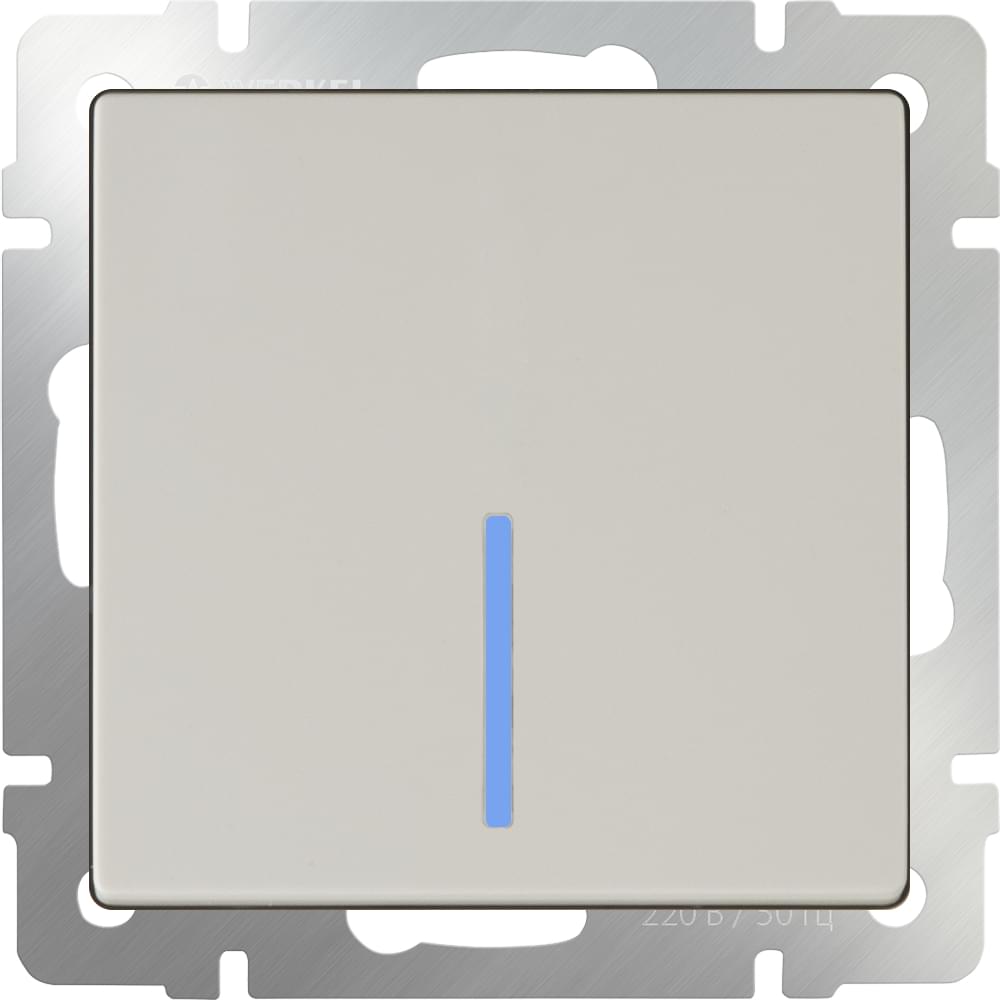 Выкл.  Frame 1-кл. с подсв.  сл. кость  WL03-SW-1G-LED-ivory  -  W1110103