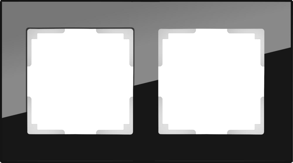 Рамка  Frame черная 2-м  WL01-02 Стекло Favorit - W0021108
