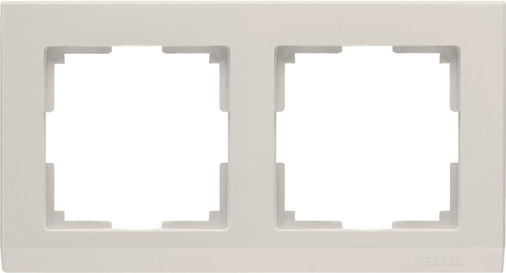 Рамка  Frame сл.кость 2-м  WL04-02-ivory Пластик матовый Stark - W0021803
