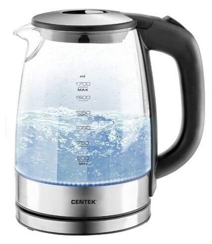 Чайник Centek CT-0030 стекло с подсветкой 1,7л