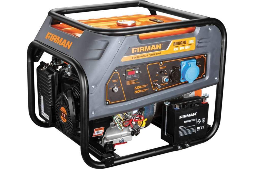 Электростанция FIRMAN RD8910E бенз.  6,0/6,6кВт (без т/колес)