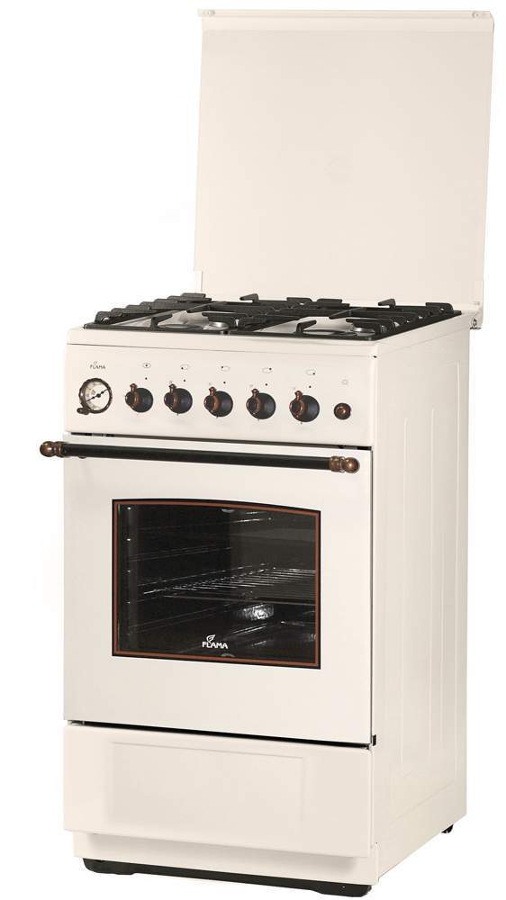 Плита газовая  Flama  BG 2421 W1 бежевый ретро 