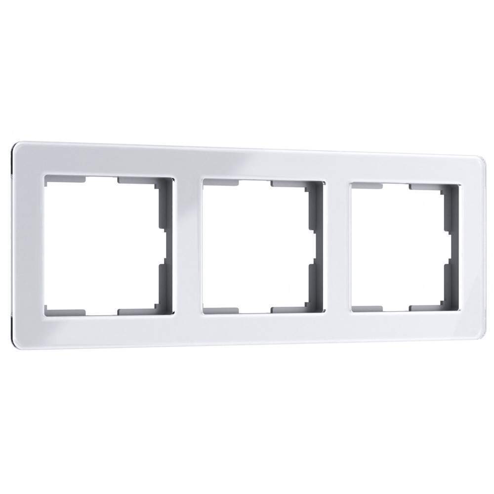 Рамка Acrylic белый на 3 пост  -  W0032701