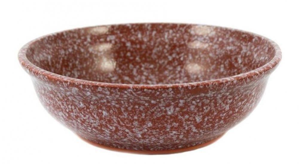 ЛОМОНОСОВСКАЯ КЕРАМИКА Мрамор коричневый Миска для пельменей 0,6л 1МЗмк-2 (16)