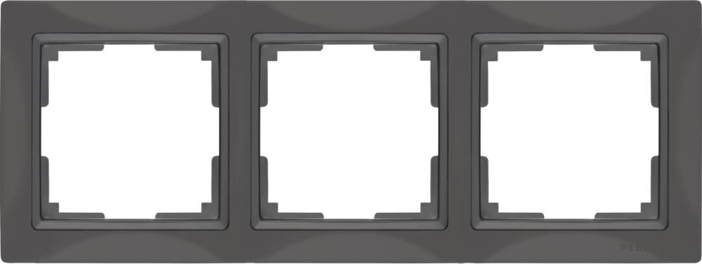 Рамка  Frame серо-коричн. 3-м  WL03-03 basic Пластик Snabb - W0032007