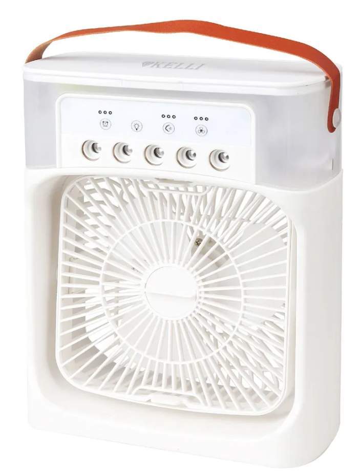 Вентилятор  KELLY KL-1020 белый с функц. увлажнения,10Вт, D 15см, 3 скор., вода 0,6л, работ.от USB