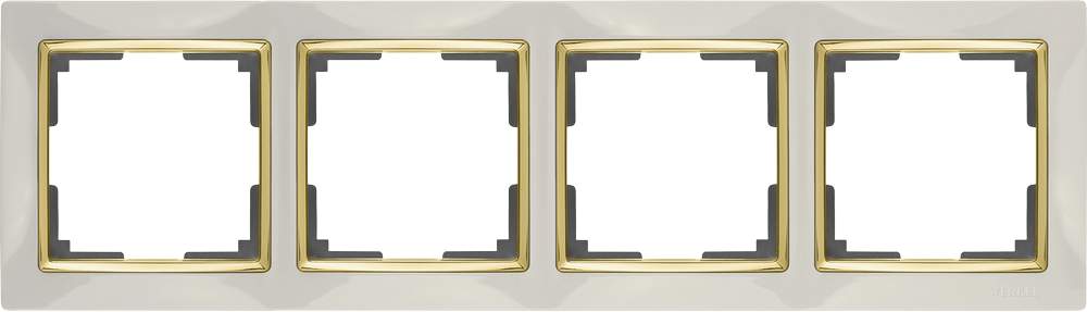 Рамка  Frame сл.кость/золото 4-м  WL03-04-ivory-GD Пластик Snabb - W0041932