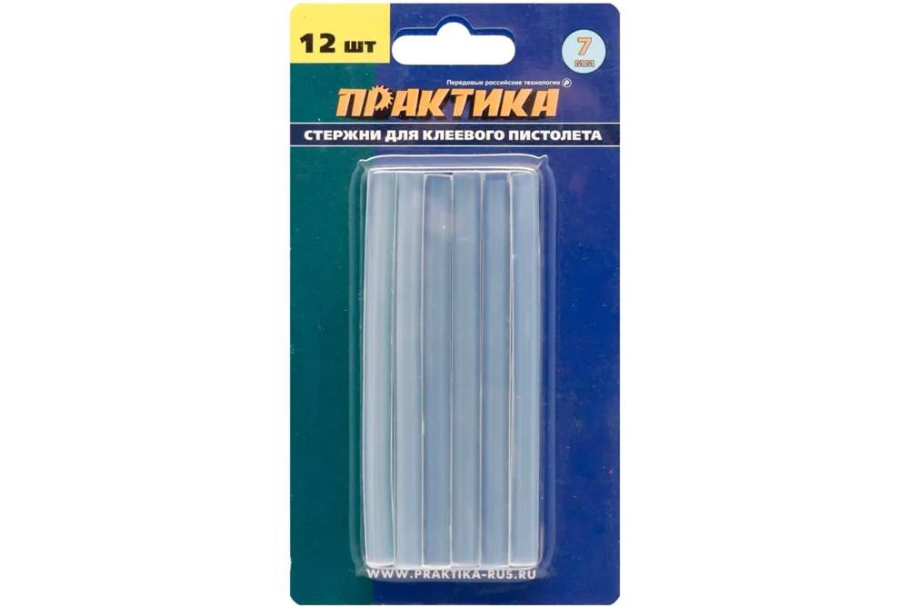 Клей д/клеевого пистолета Практика прозр. 7х100мм 12шт 641-572