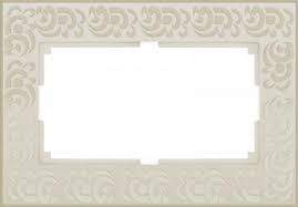 Рамка  Frame сл.кость 2-м д/дв.роз.  WL05-01-DBL-ivory Пластик матовый Flock 2