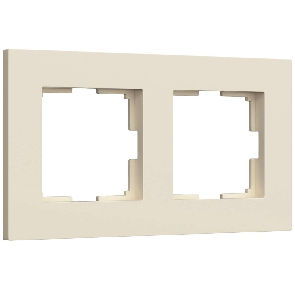 Рамка айвори матовый на 2 пост  Slab  -  W0022962