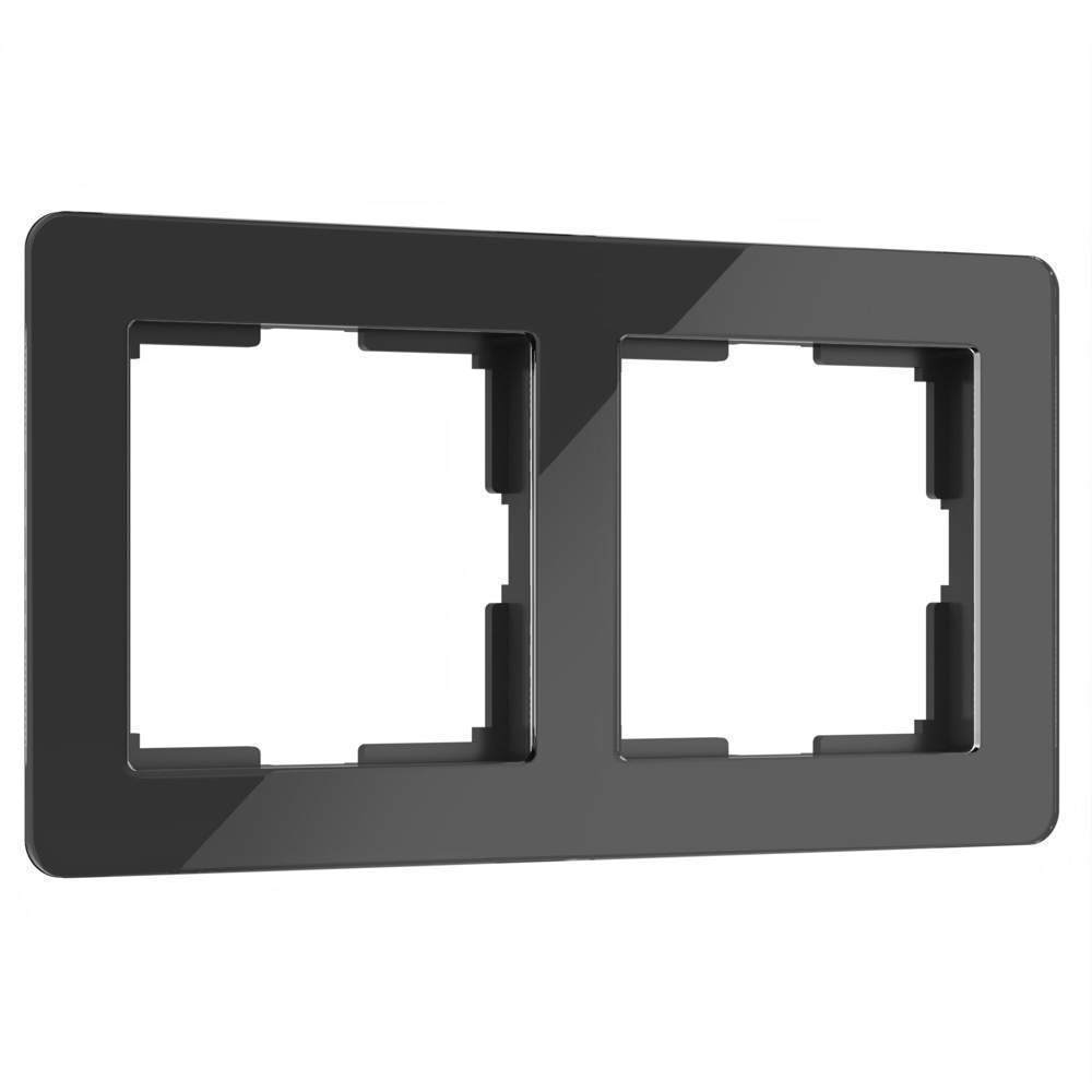Рамка Acrylic черный на 2 пост  -  W0022708
