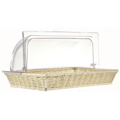 LUXSTAHL Корзинка кт1928 бежевая прямоугольная 41,5х28х6,5см без крышки